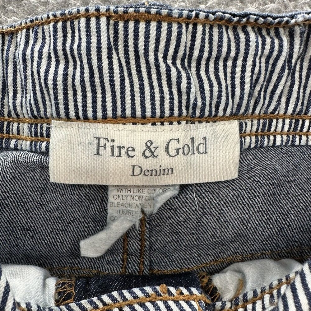 Fire & Gold Shorts Women's 10 Blue Dark Wash Denim Cut Off Shorts Ladies 10 - Picture 5 of 13